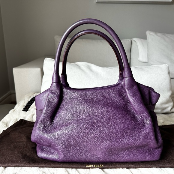 Kate Spade dark purple soft pebbled leather Hobo - Picture 2 of 6